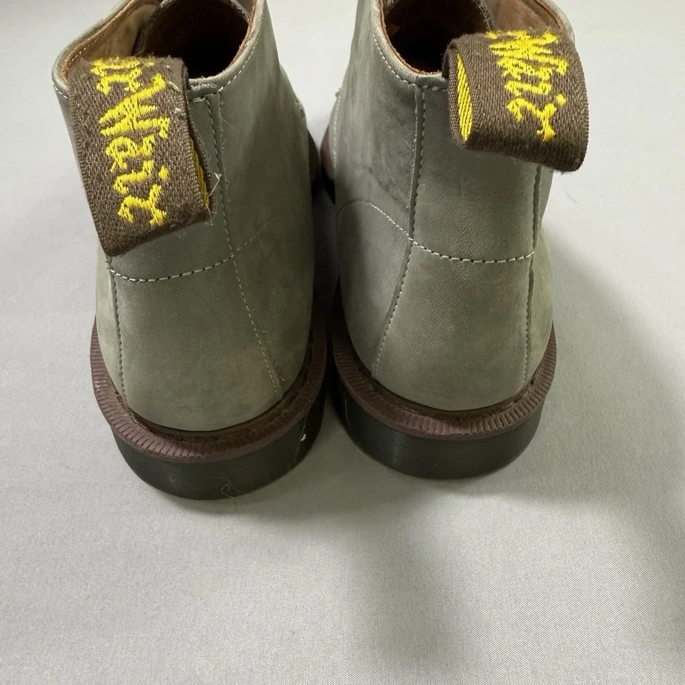 Dr Martens Overstone Ankle Chukka Boots Mens 11 Grey Lace Up Leather AW004 CK08R